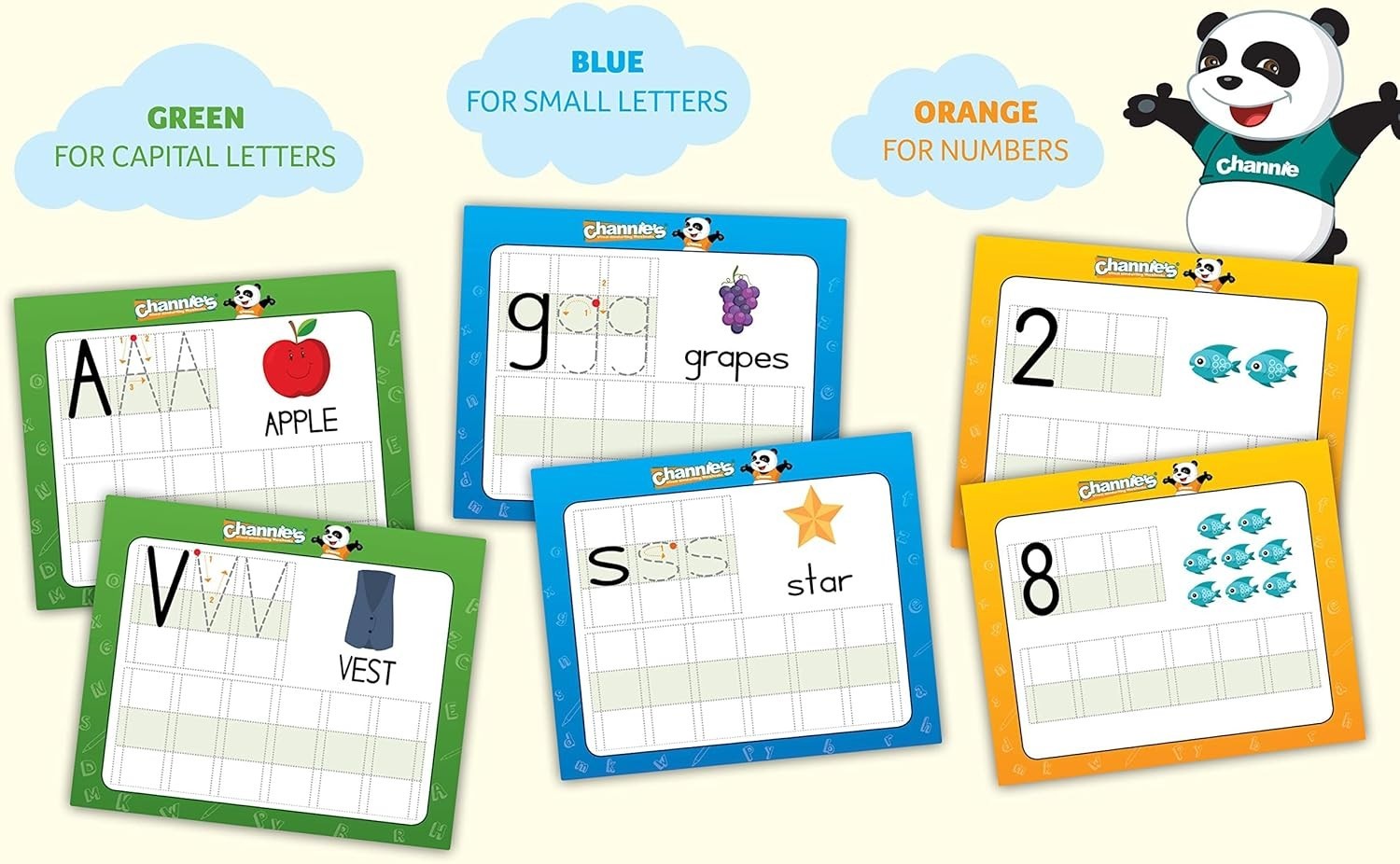 Colorful Dry Erase Flashcards for Early Learners