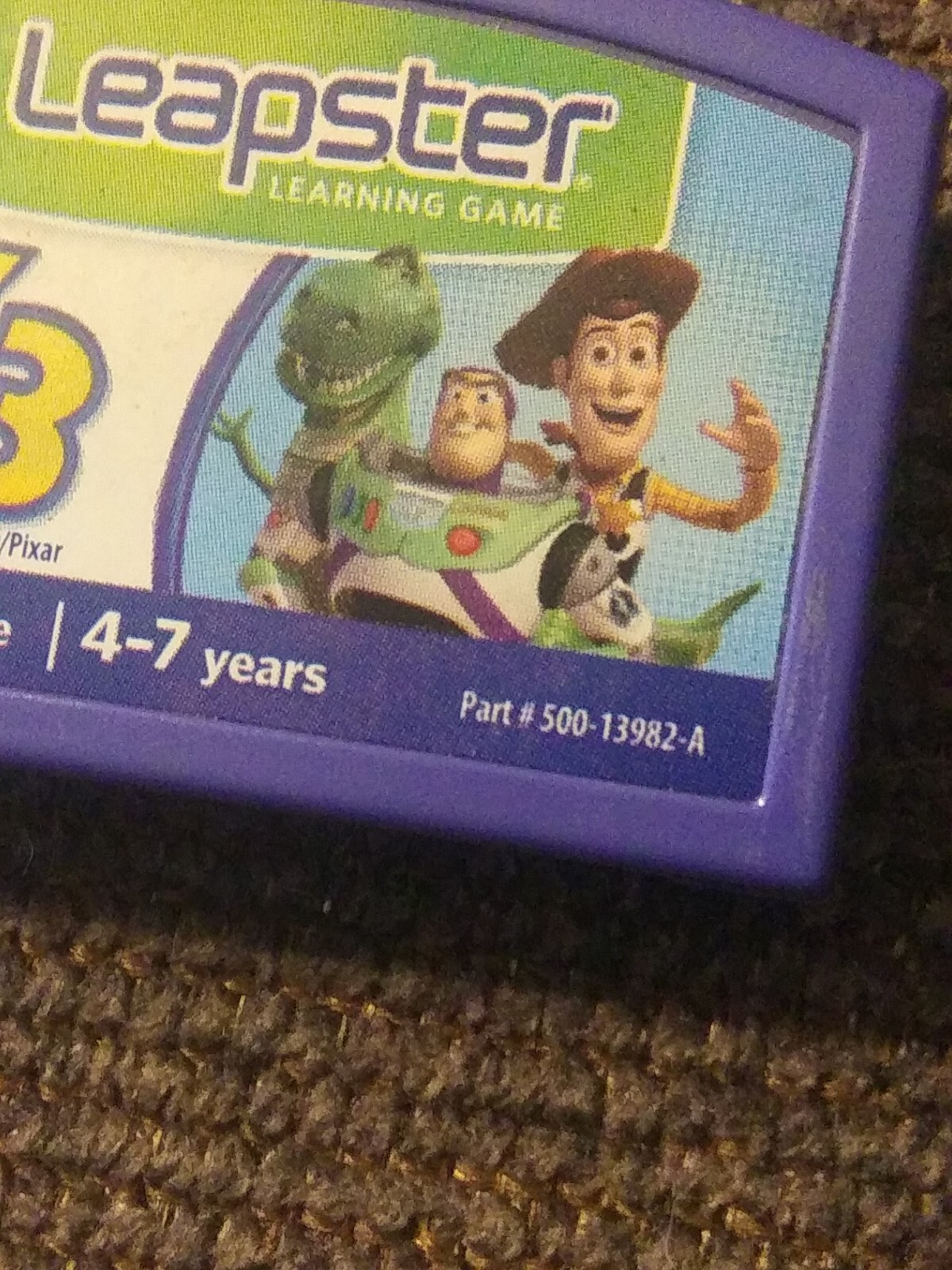 LEAP FROG LEAPSTER TOY STORY 3 GAME CARTRIDGE PRE K – 1ST GRADE 4-7 YEARS TESTED