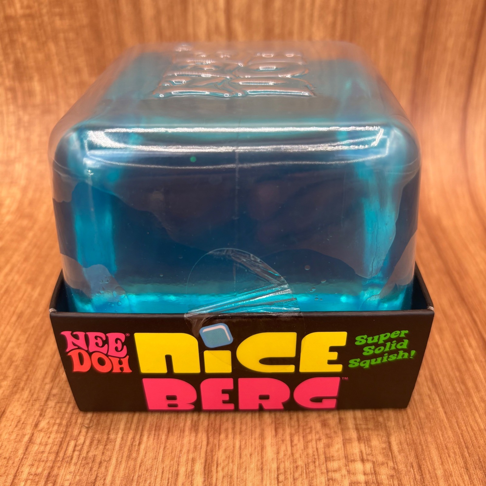 Schylling NeeDoh Nice Berg Fidget Toy Unisex OS Blue Super Solid Squish Cube