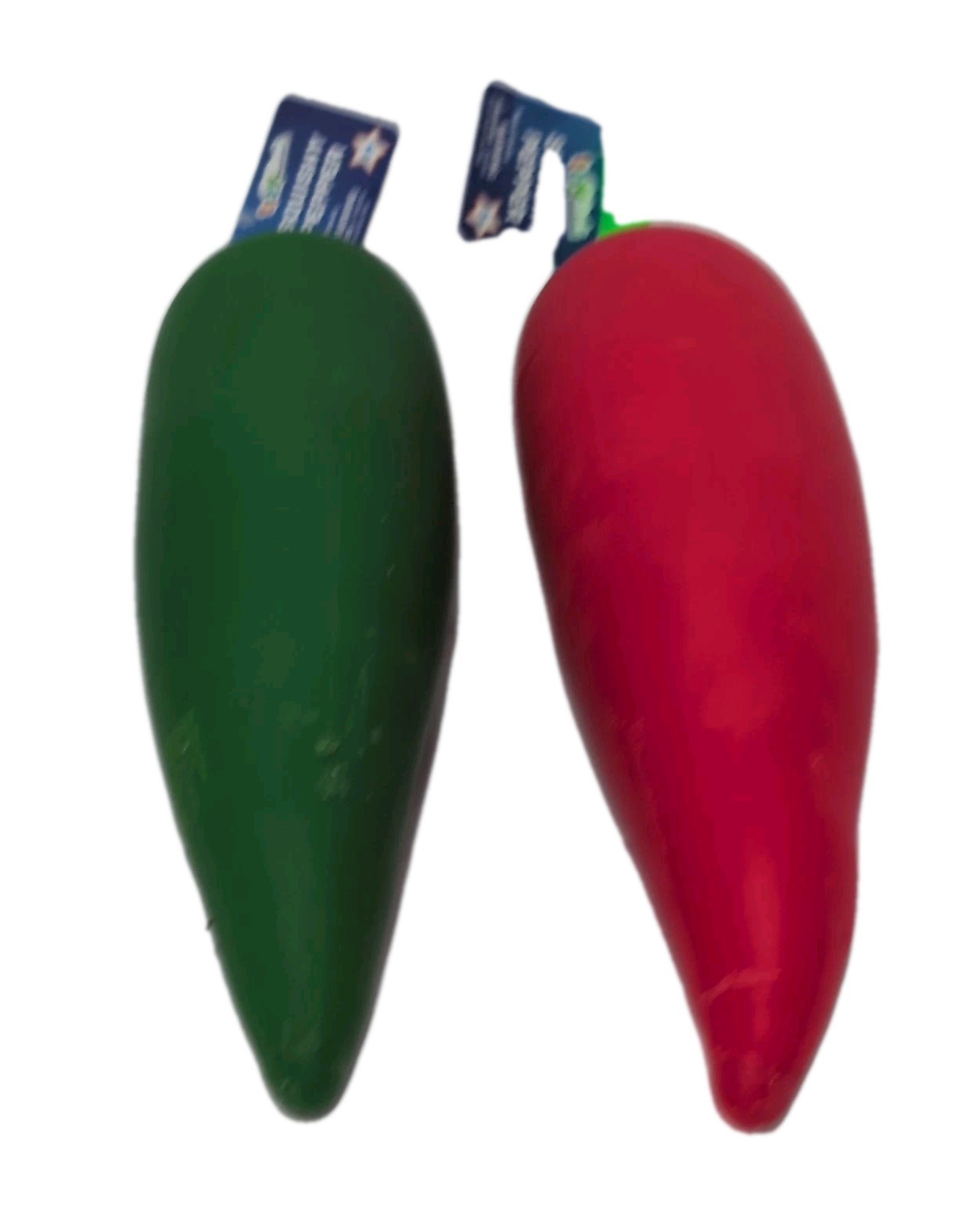 Jumbo Squishy Green & Red Pepper Toymendous 12.5” 2 Piece Set Stress Toys NEW