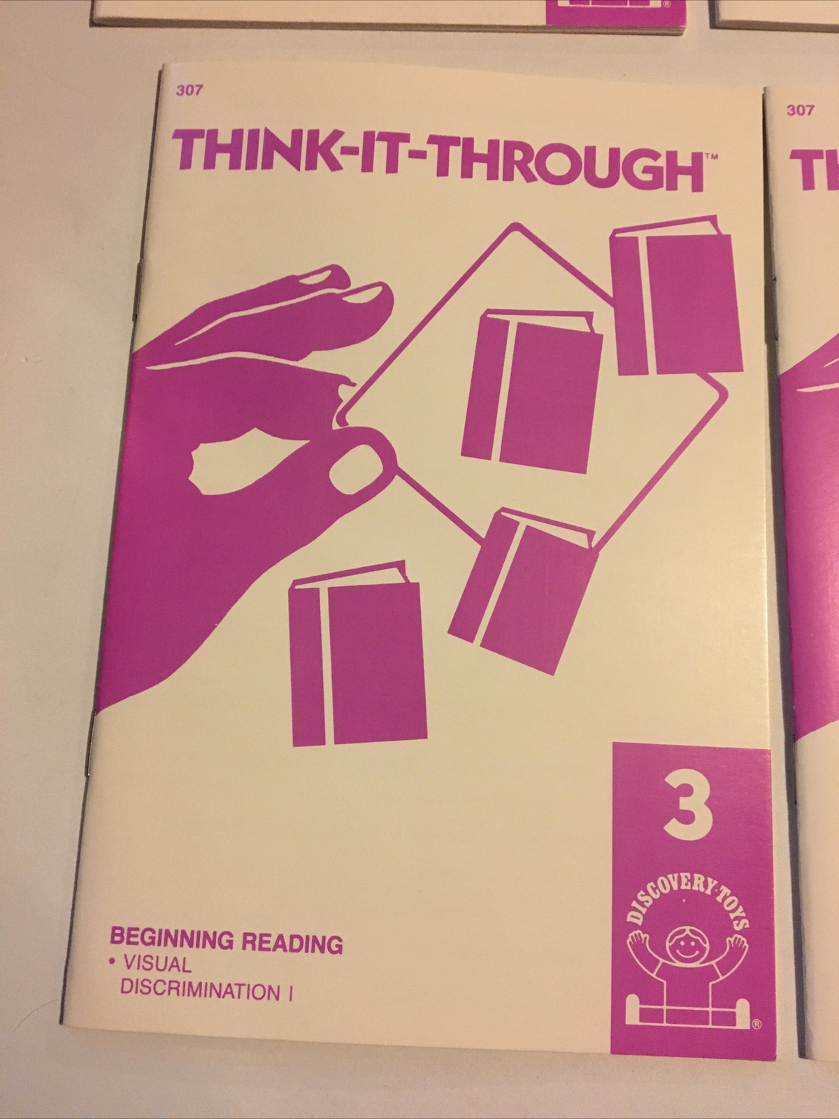 1979 Discovery Toys Think It Through Tile Set 307 Beginning Reading 1 2 3 4 Book