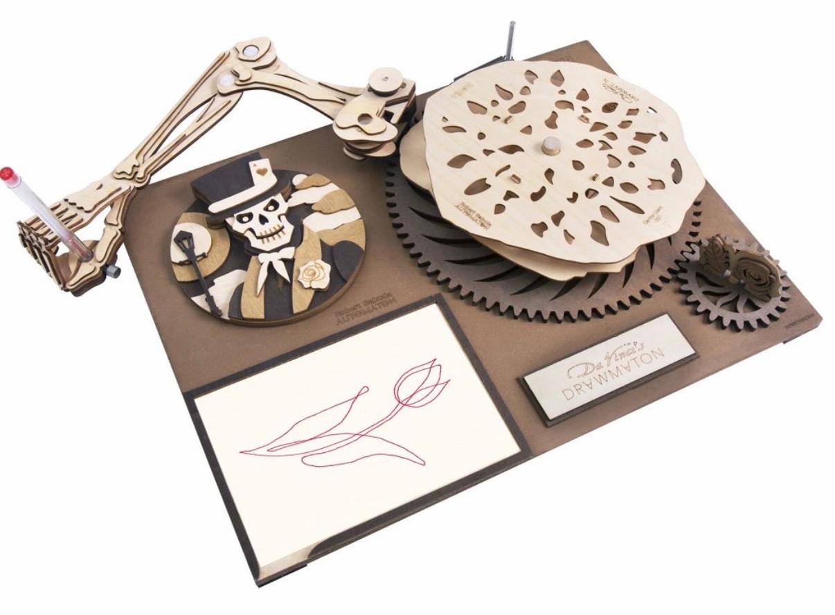 ROKR Da Vinci’s Drawmaton (The Gambler) Wooden Drawing Robot Automaton NEW