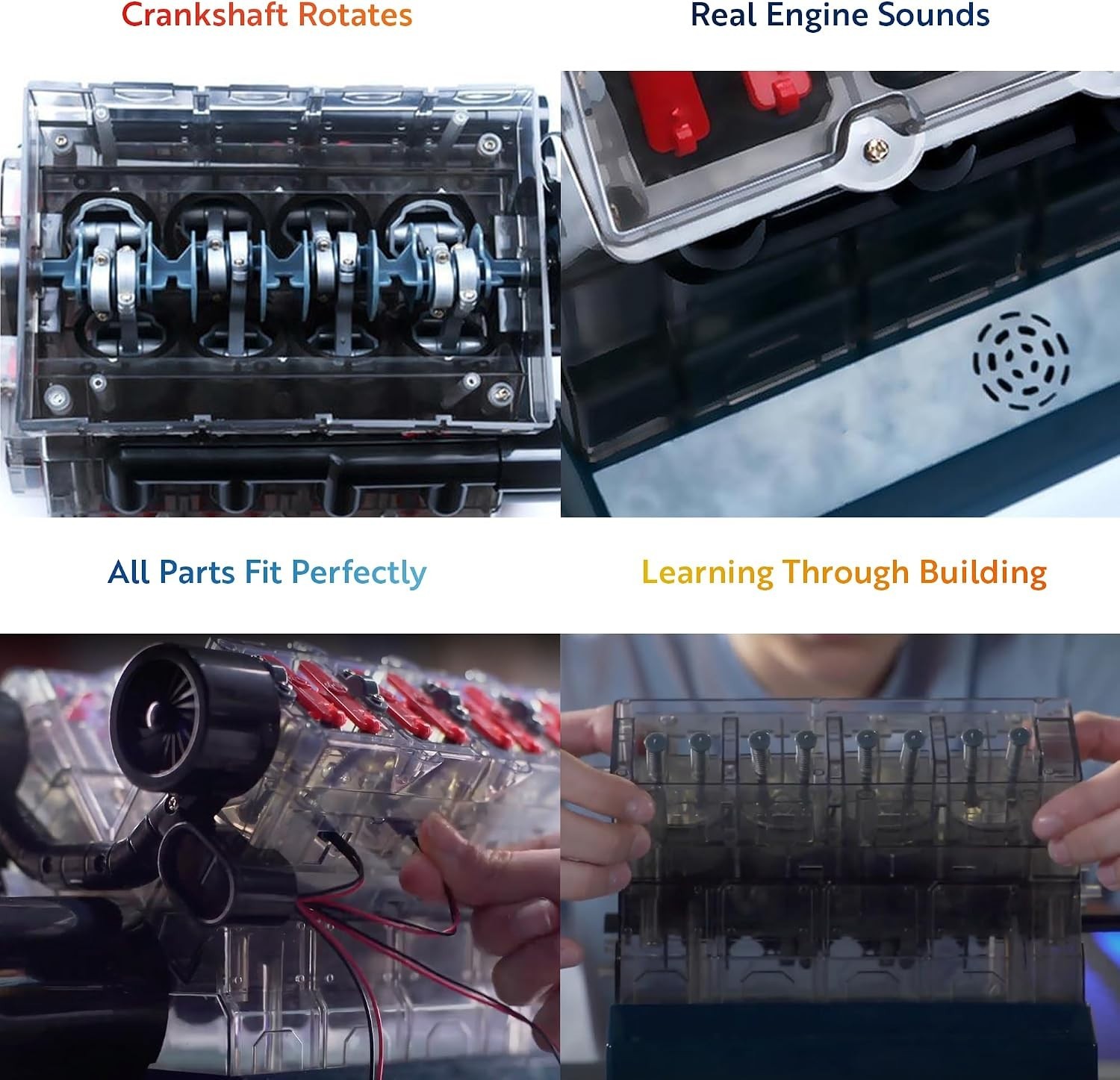 V8 Combustion Engine Model Kit that Runs – Build Your Own STEM Mini V8 Model …