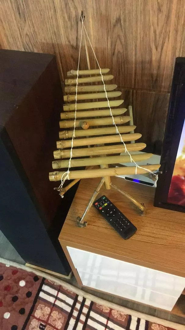 Mini T’rưng Bamboo Instrument Vietnam for Children & Desks or Decorative Shelves