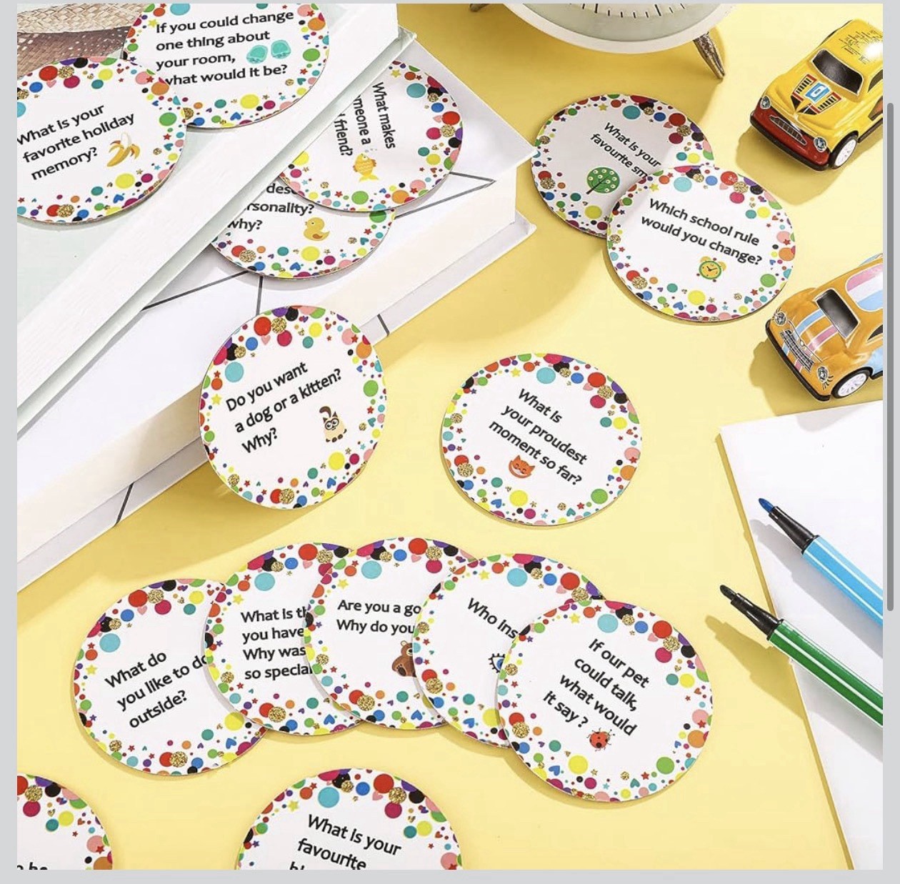 Morning Meeting Chips- Questions Get to Know Students Classroom Learning