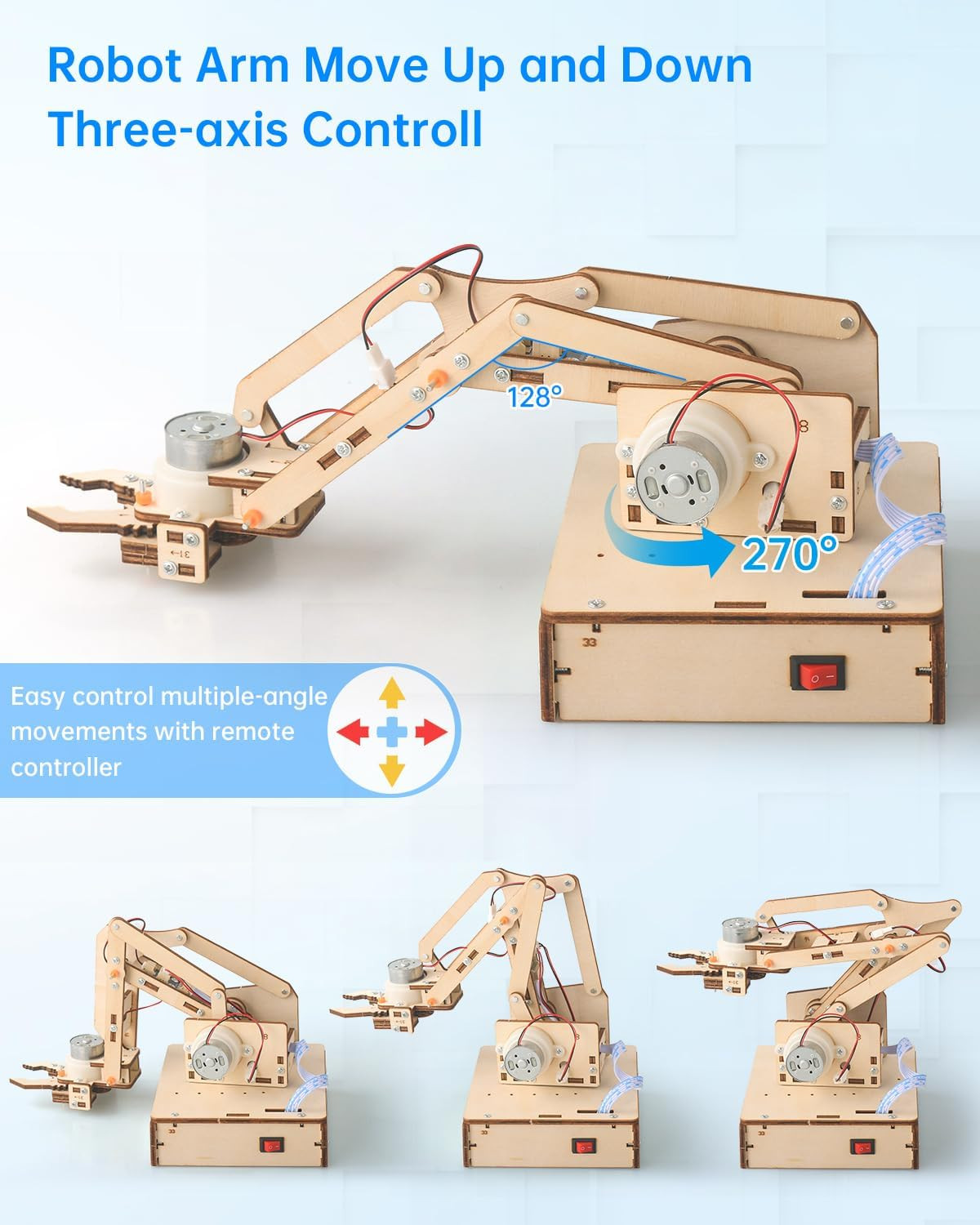 Robot Arm Kits, Robotics for Kids Ages 8-12 14-16 STEM Toys, DIY Science Experim