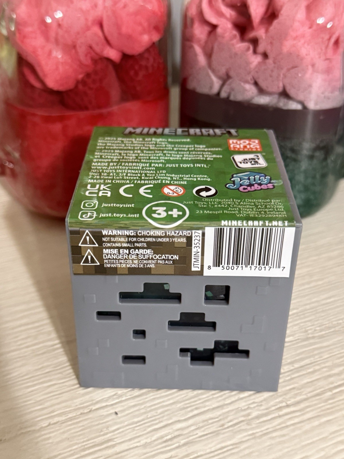 New MINECRAFT JELLY CUBES – RARE Teal Viral Squishy Nee Doh Ish Type Fidget
