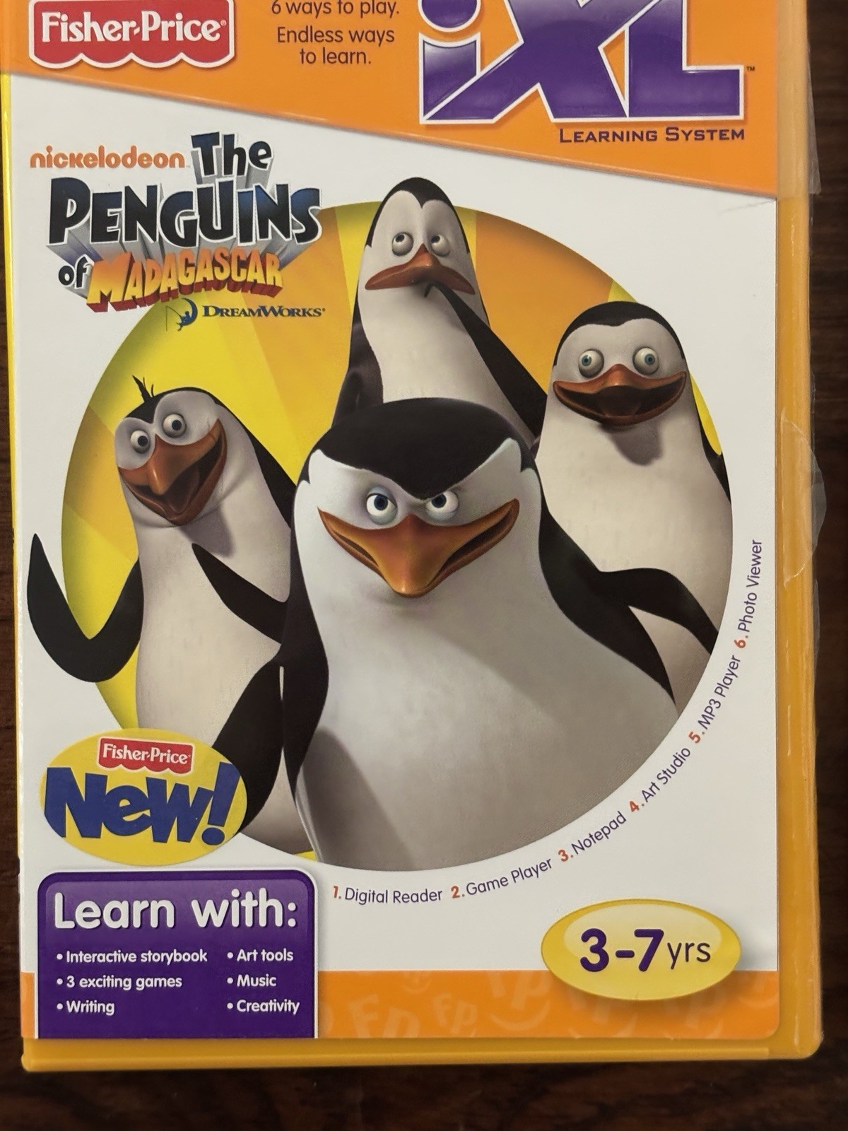 Fisher Price iXL Software Lot 3 Games Batman Shrek Penguins Learning System Gift