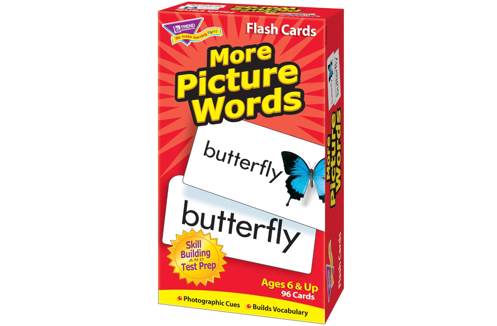 Trend Enterprises: More Picture Words Skill Drill Flash Cards 96 Cards Included