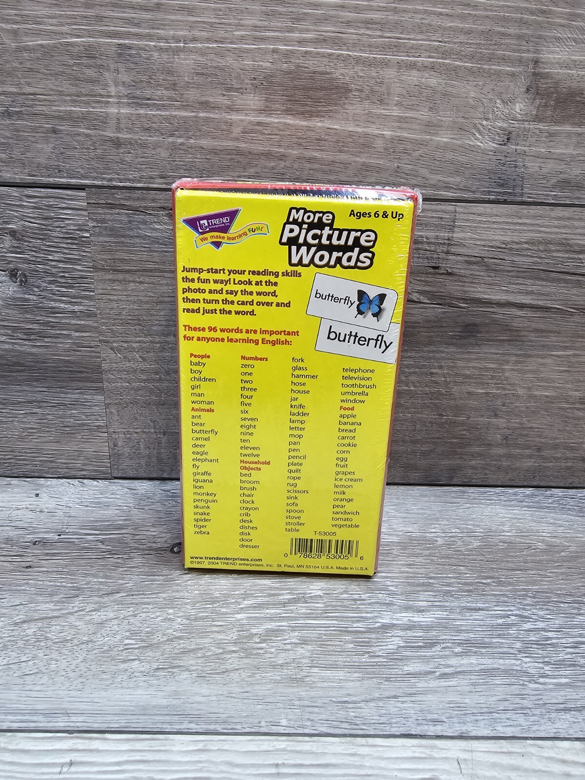 Flash Cards More Picture Words Educational 96 Cards Ages 6+ Homeschool Teacher