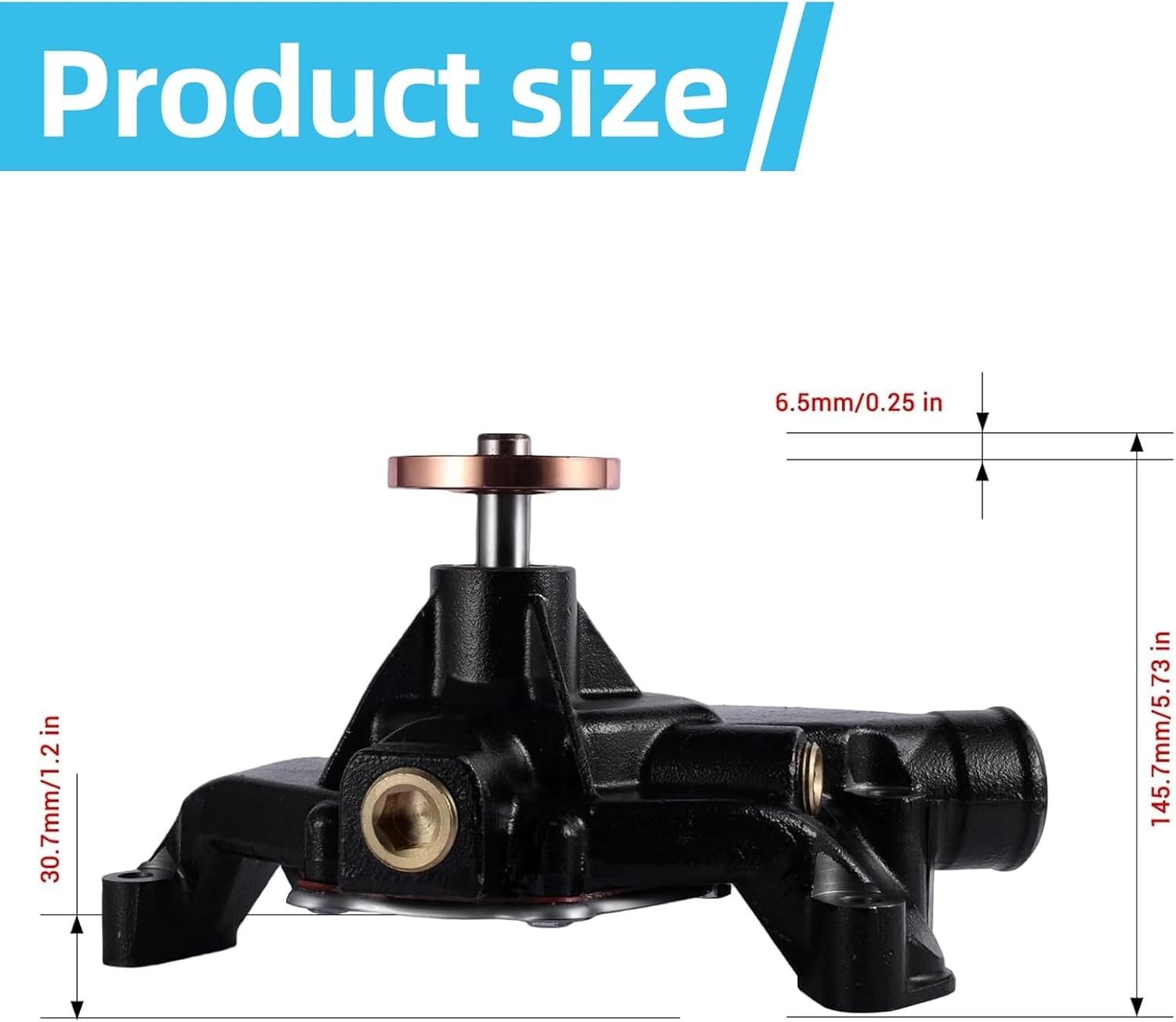 8M0113734 (Original Bronze Impeller,C&U Bearing) Sea Water Pump For 4.3L 5.0L