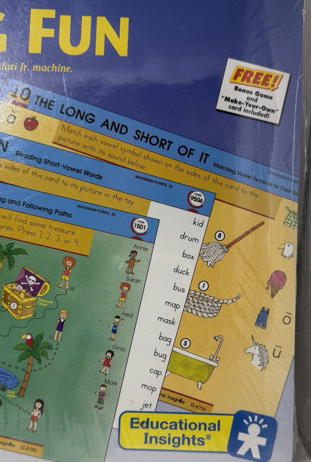 GeoSafari Learning Fun Game Card Set #EI-8759 Sealed Ages 3 – 7