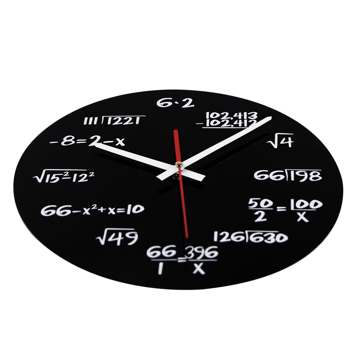 Timelike Math Clock, Unique Wall Clock Modern Design Novelty Maths Equation C…