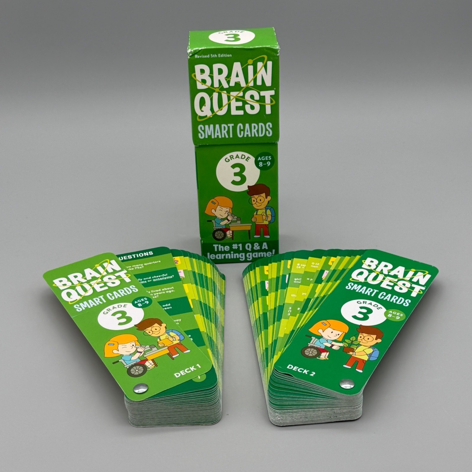 Brain Quest Grade 3 Smart Cards Revised 5th Edition Ages 8-9 Learning Game