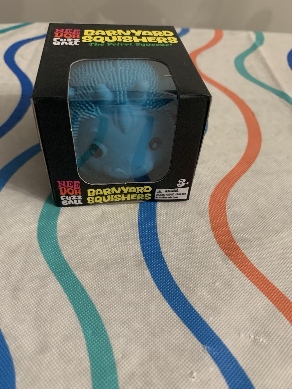 100% Authentic Schylling Blue Goat Needoh FuzzBall Barnyard Squisher