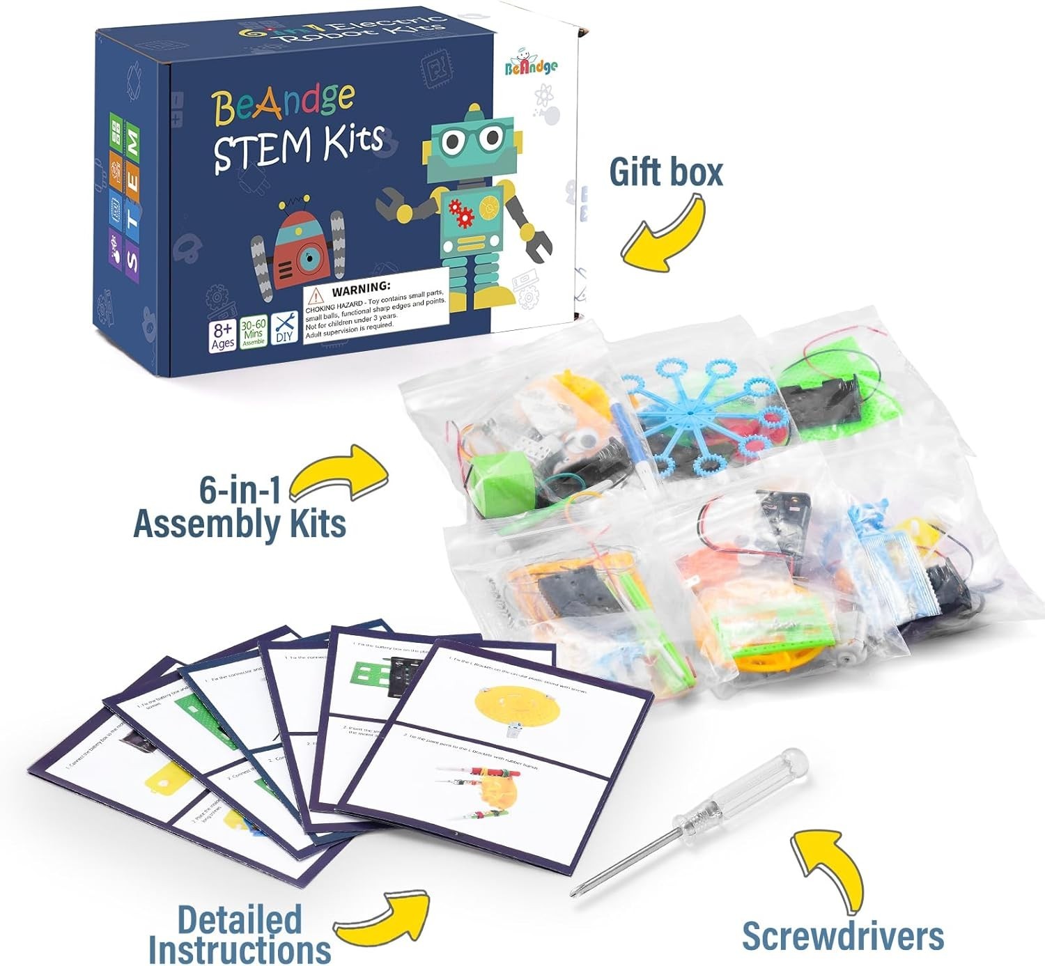 STEM Robotics Kit – STEM Toys for Age 8-13, Boy Robot Toys for 6 7 8 9 10 Ol…