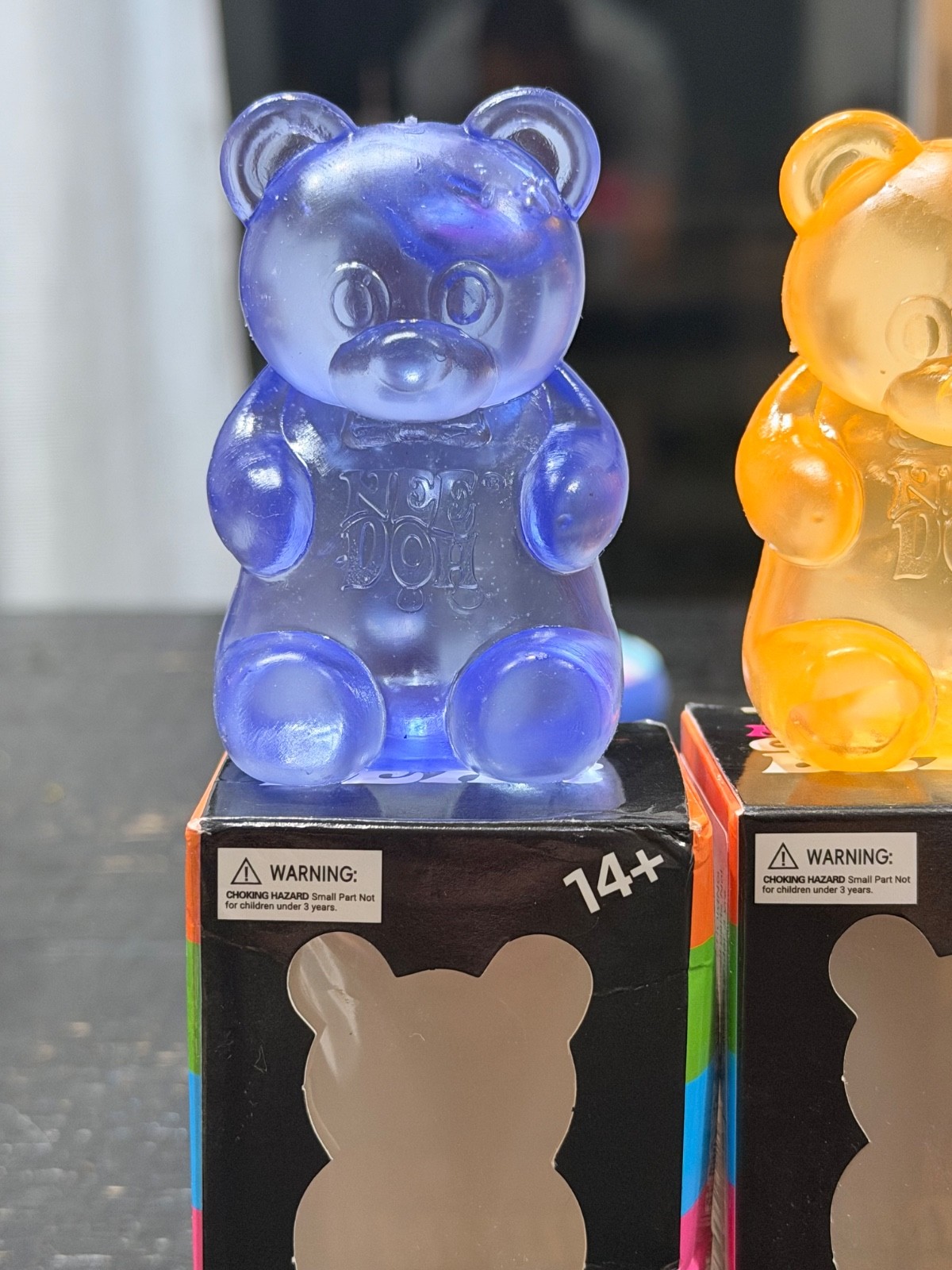 1x Yellow Gummy Bear Squishy Toy Sensory ADHD