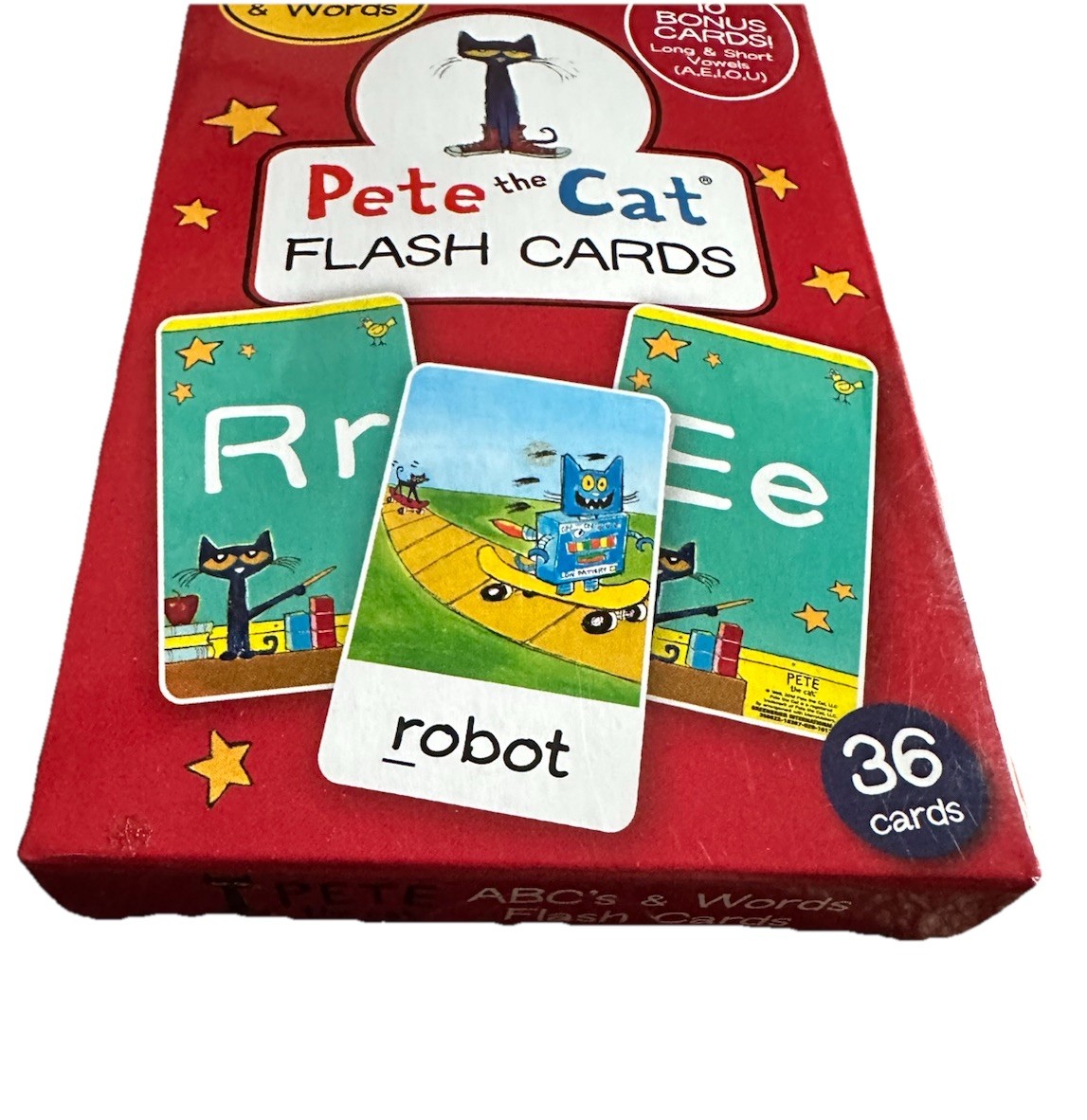 Pete the Cat ABC’s & Words Flash Cards – Ages 3+ – 36 Cards