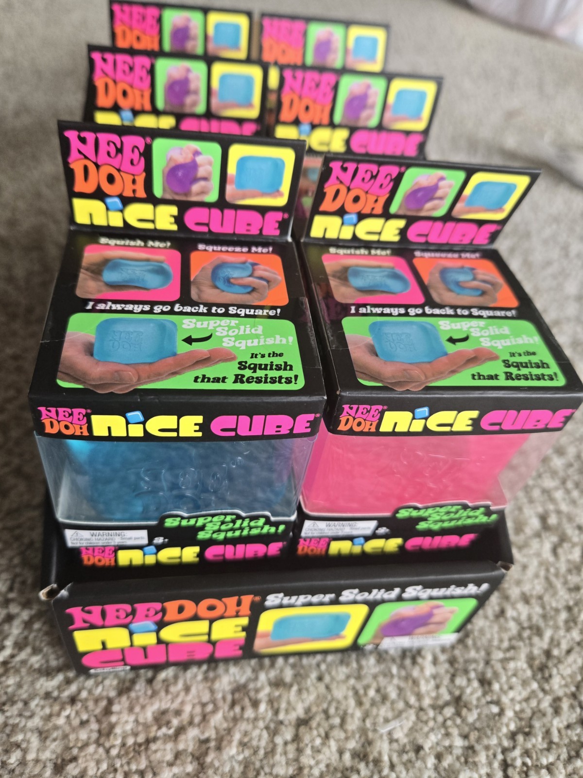 NEW Real rare Viral NeeDoh Nice Cube Full Box 12 Authentic Factory Sealed Cube