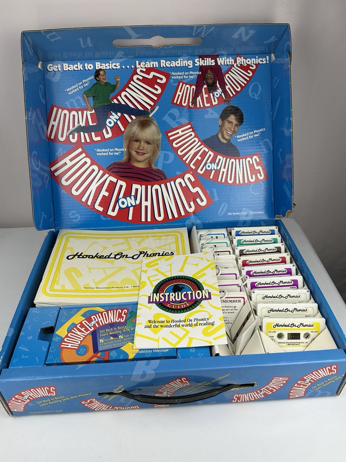 Hooked On Phonics Set W/ Original Box Back To Basics Cassettes Teaching