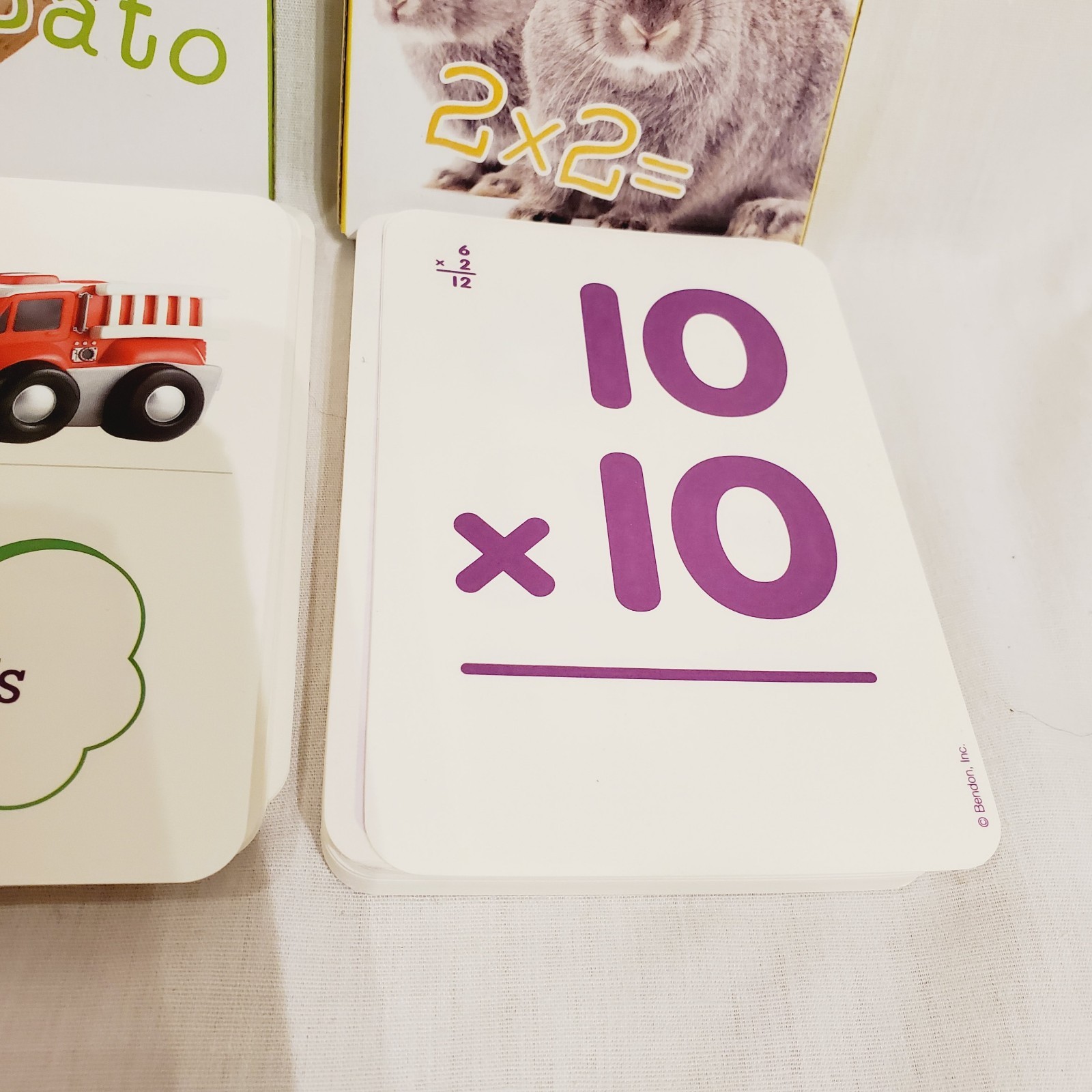 Set Of 3 Bendon Flash Card Decks Addition Alphabet Money 36 Cards Per Box
