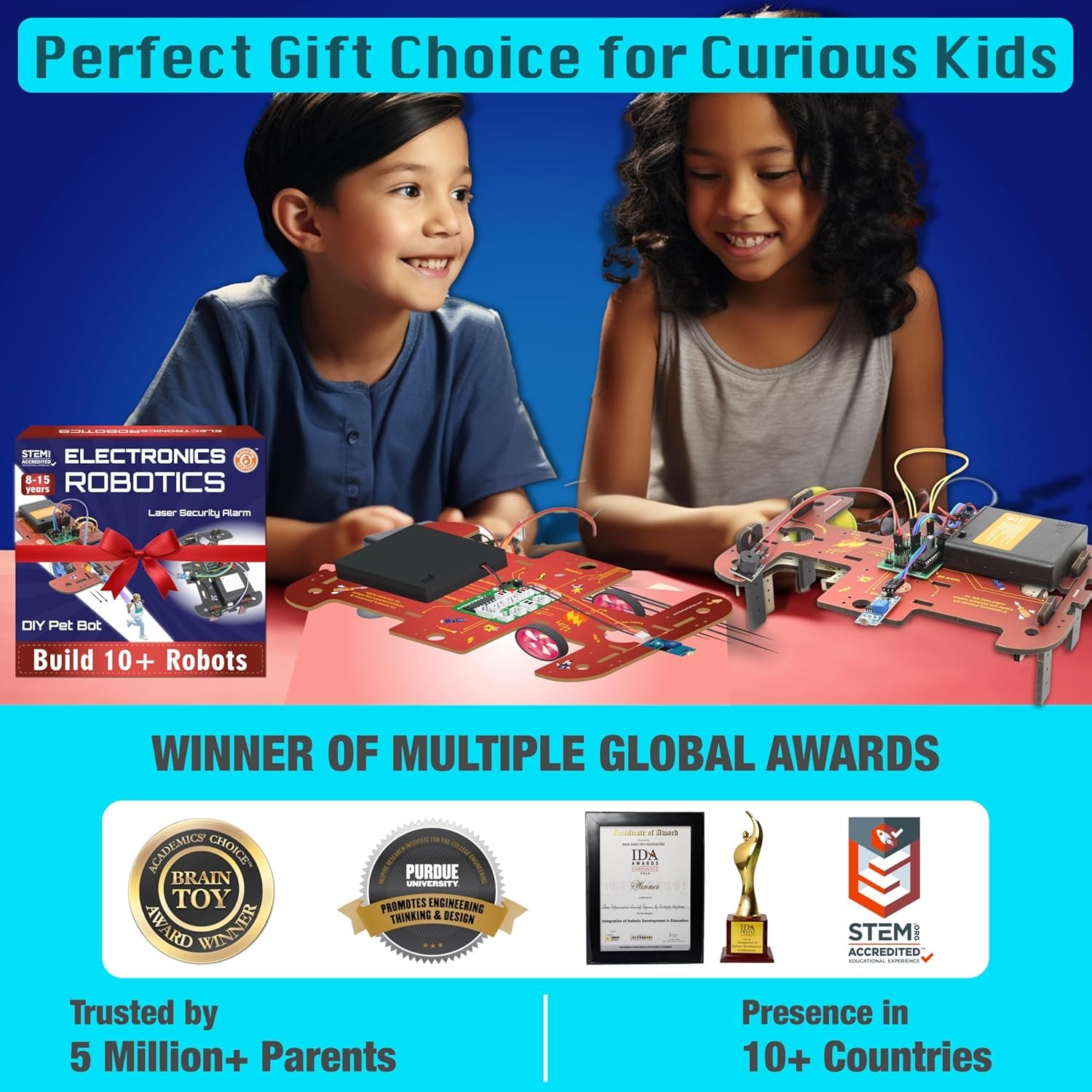 STEM Robotics Kit for Kids 8-14 | 10 Projects for Electronics & Engineering