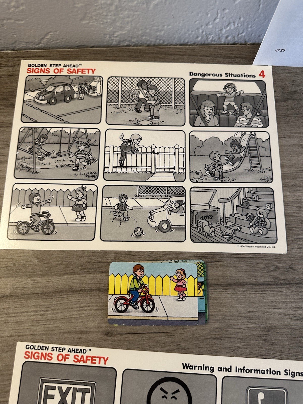 Signs Of Safety Golden Step Ahead Vintage Card Game Kids Learning Year 1986