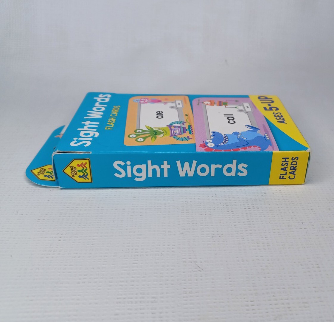 School Zone Sight Words Flash Cards Ages 5 & Up Kindergarten To 1st Grade Level