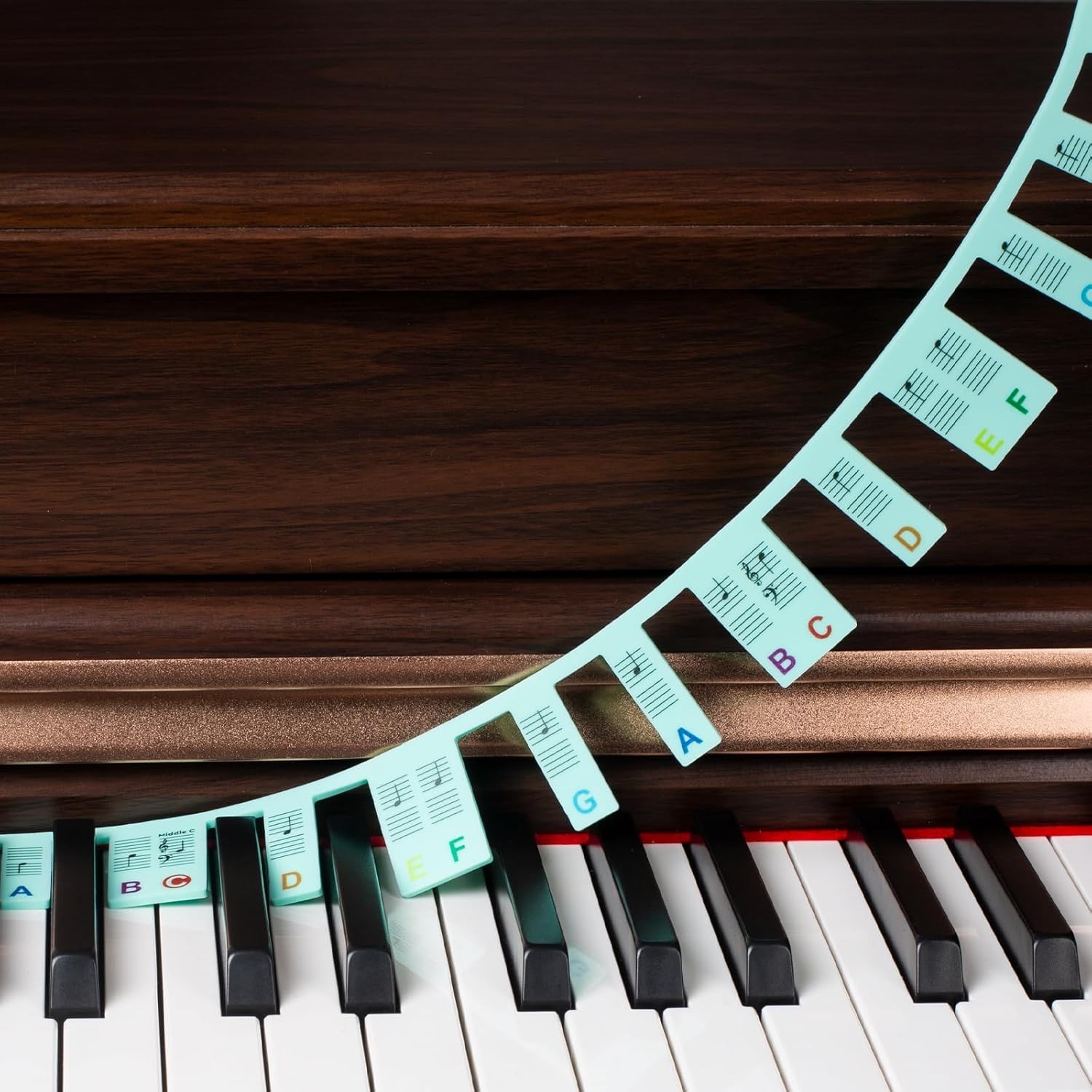 Removable Piano Key Stickers – 88 Key Glow-In-The-Dark Keyboard Labels for Begin