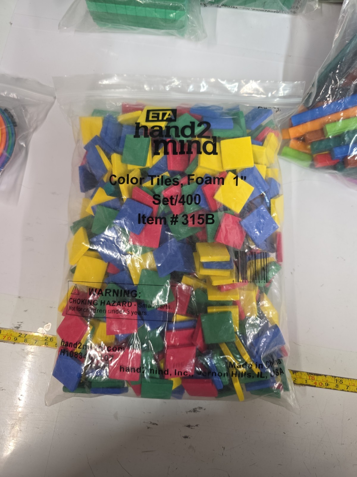 Lot Of Hand 2 Mind Math Manipulatives Base 10 Cuisenaire Rods Color Tiles 2200+