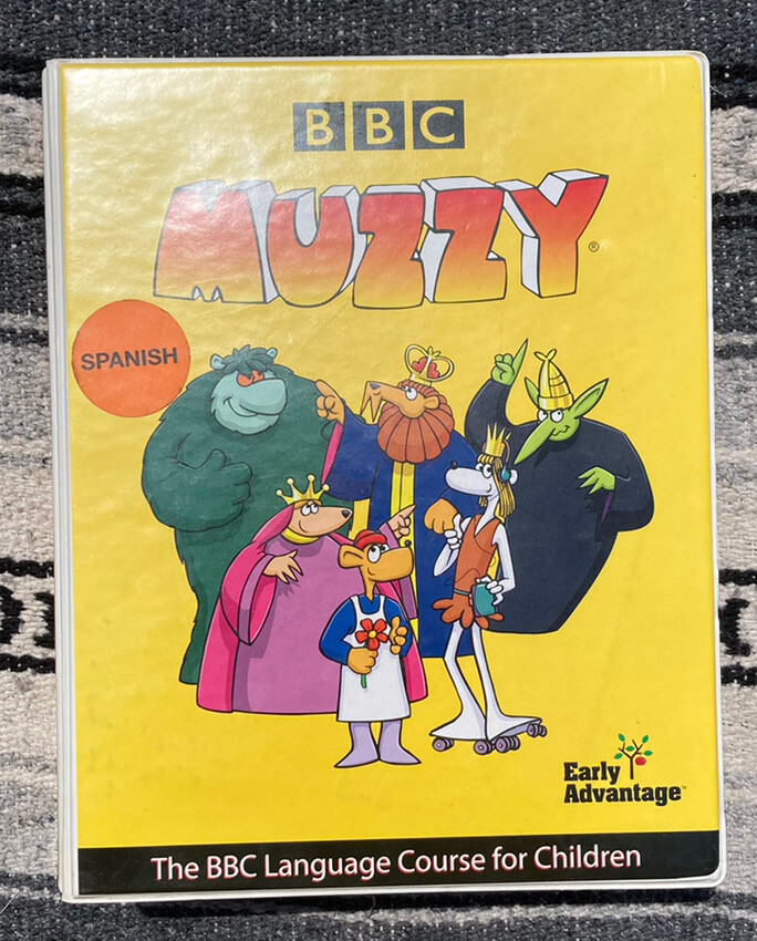 Muzzy~Spanish~BBC Language Course For Children~Early Advantage~VHS, CD, Tapes