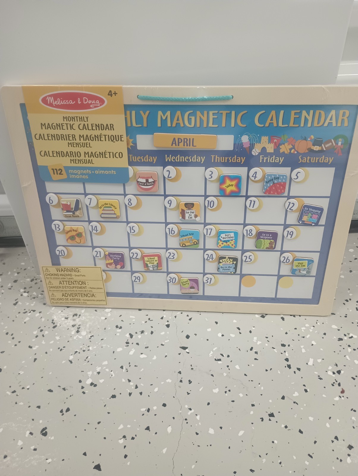 Melissa and Doug Magnetic Monthly Calendar and Weekly Activities Chart