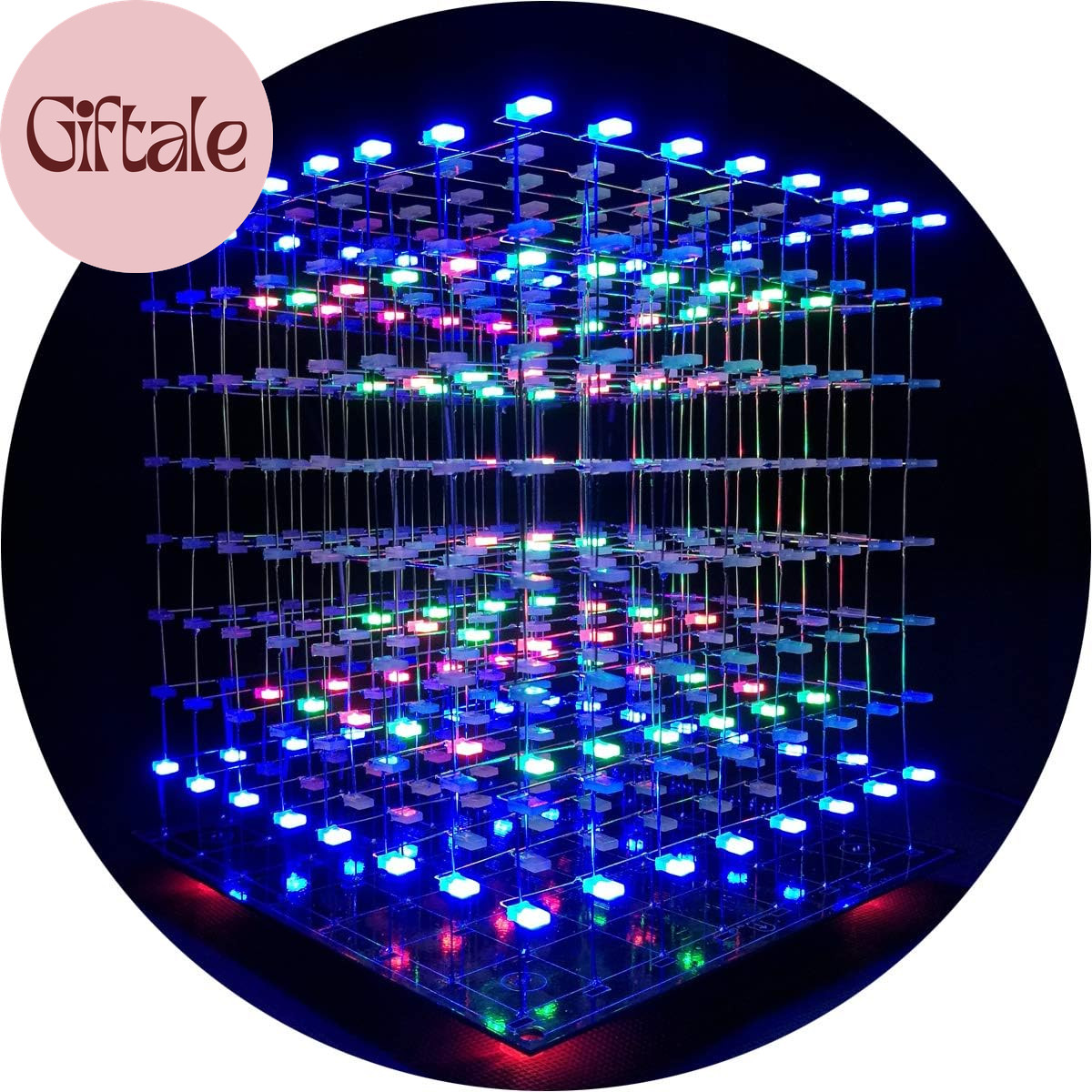 3D Led Cube DIY Electronics Kit 8X8X8 Led Cube DIY Soldering Project Kit(3D8S-Mu