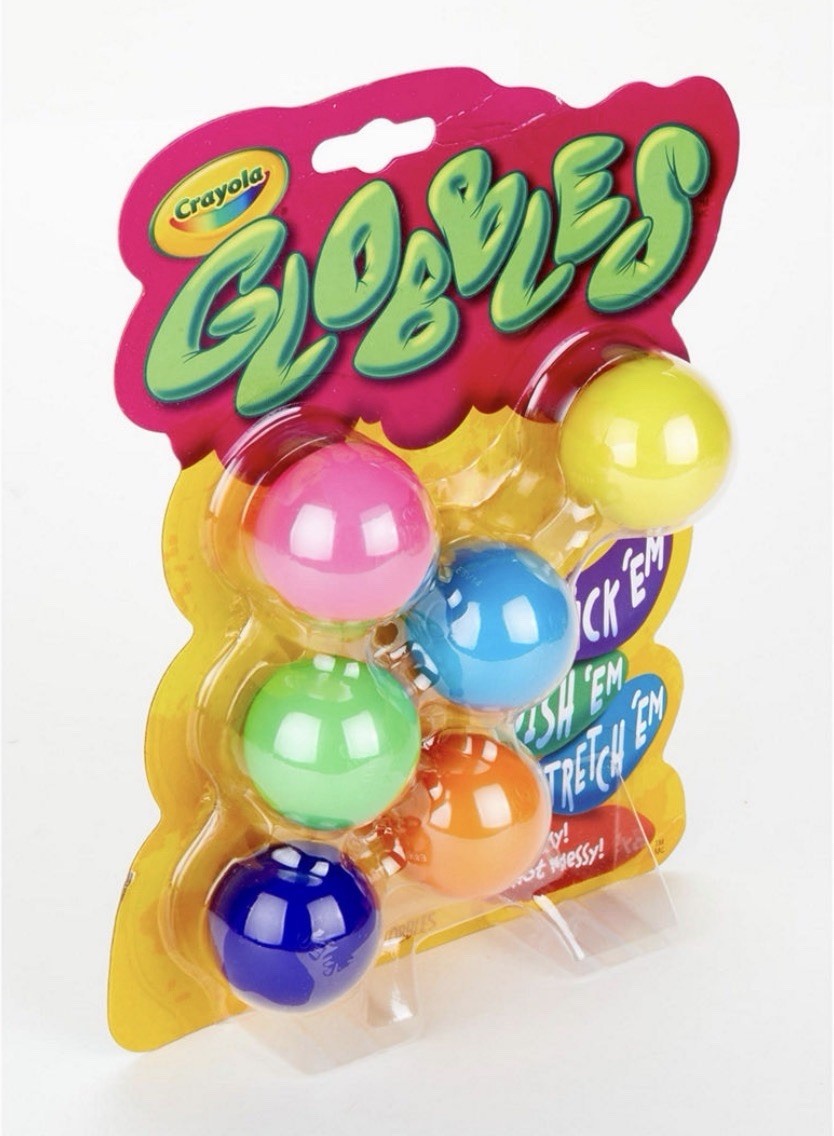 2 PACK – Crayola Globbles Sticky Squishy Colored Balls Assorted Colors 6pcs/each