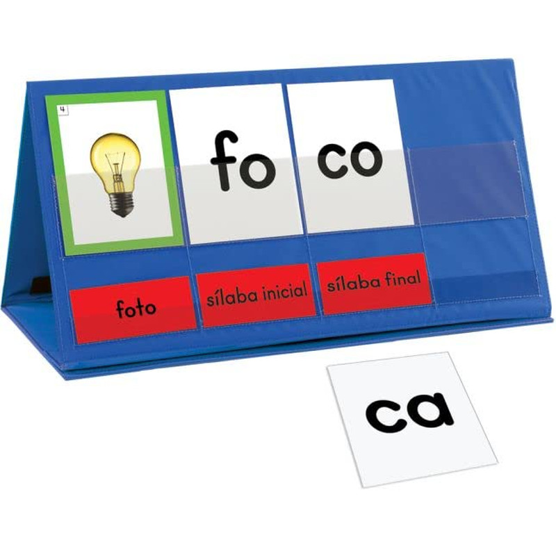 Spanish Word Building Desktop Pocket Chart Tent and Cards Kit – 1 Kit