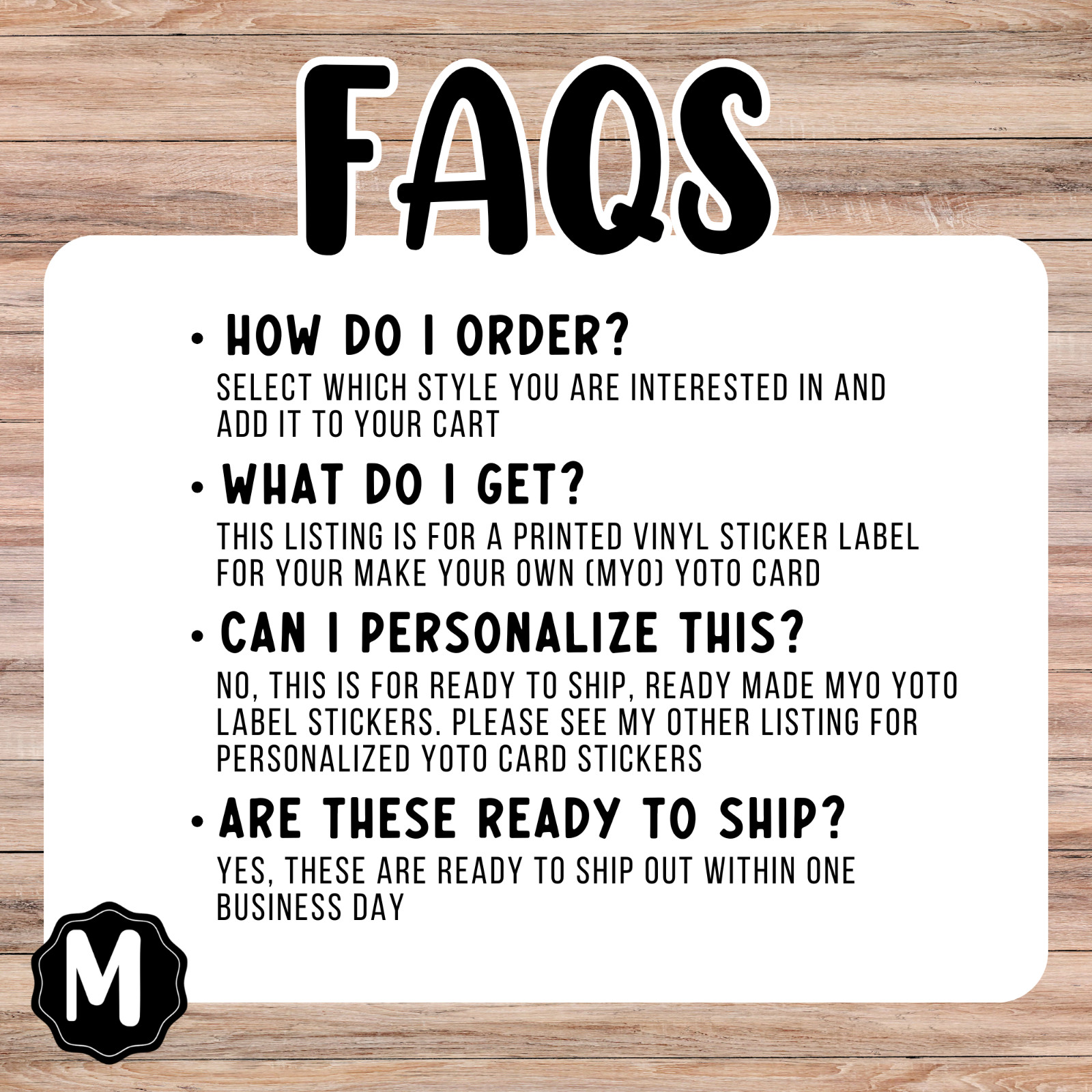 Yoto MYO Card Labels – READY to SHIP – Fall & Winter Holidays