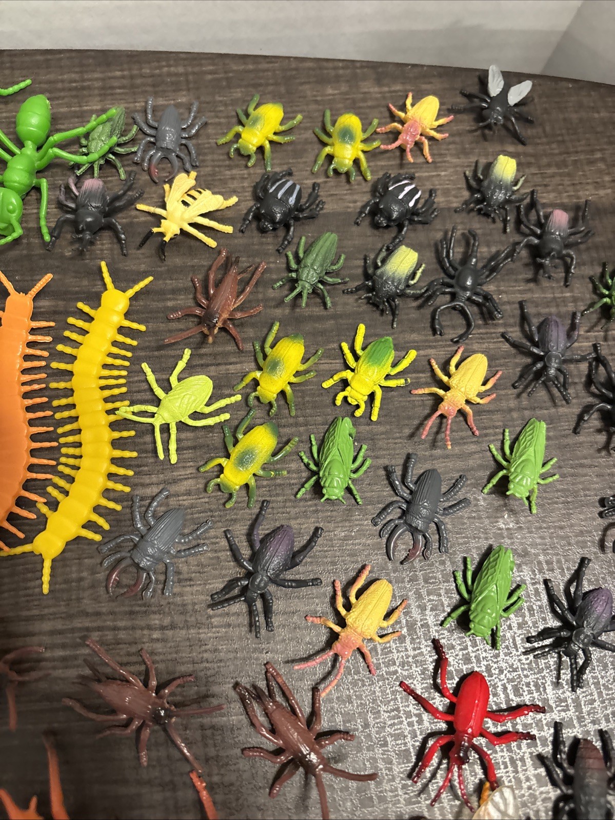 Lot of 80+ Rubber Plastic Insects Bugs Toy Figures Spider Beetle Lizards Moth