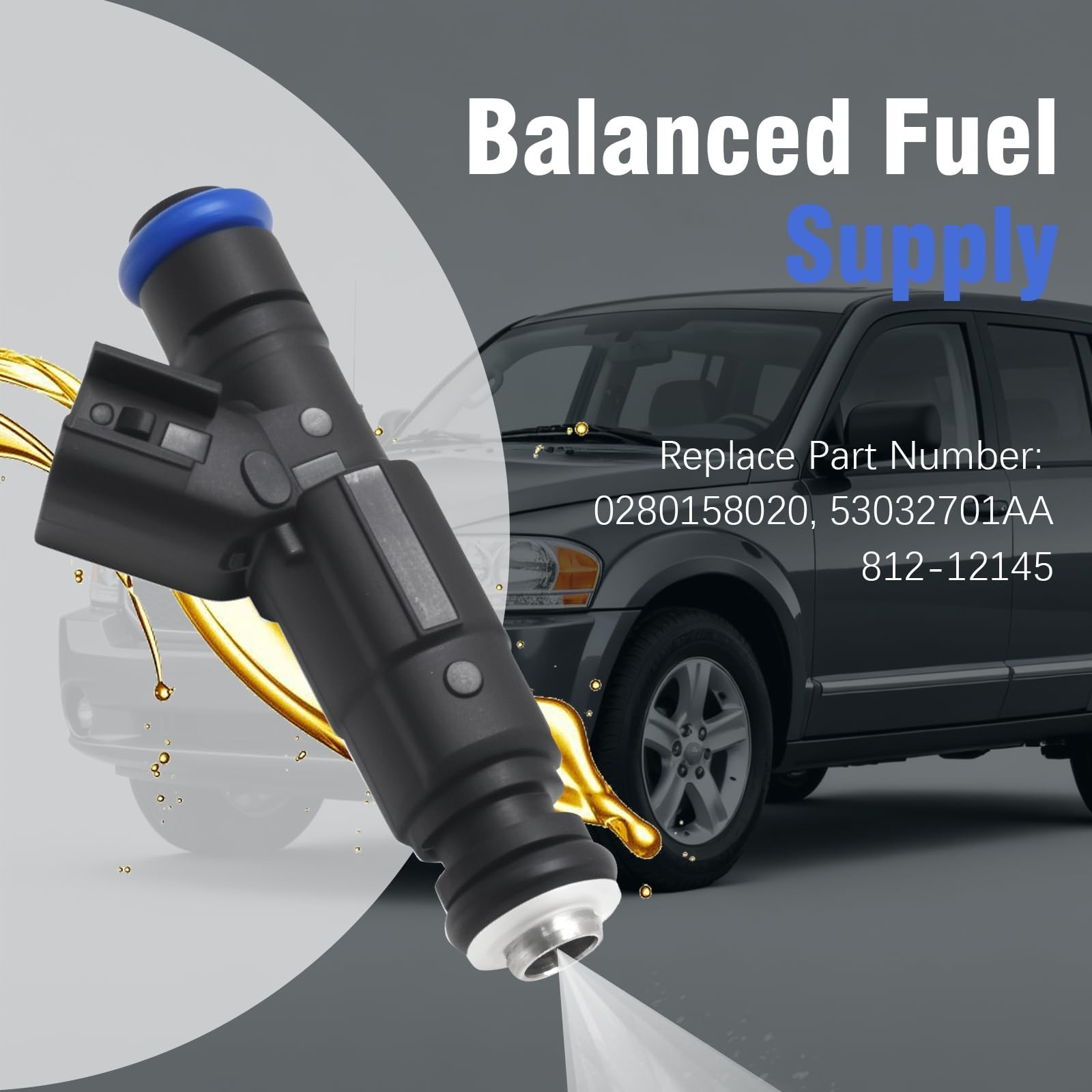 6Pcs 0280158020 Fuel Injectors, Replacement for Jeep Grand Cherokee Liberty, …