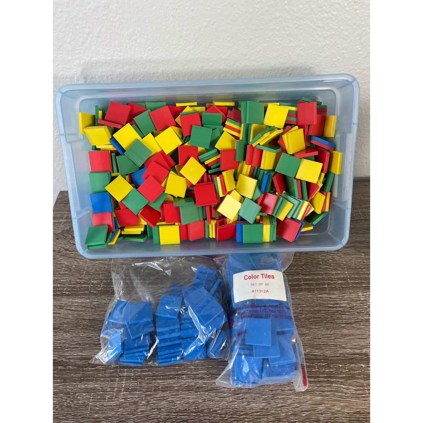 Harcourt Brace Attrilinks Math Manipulatives Kit Color Tiles Elementary Set