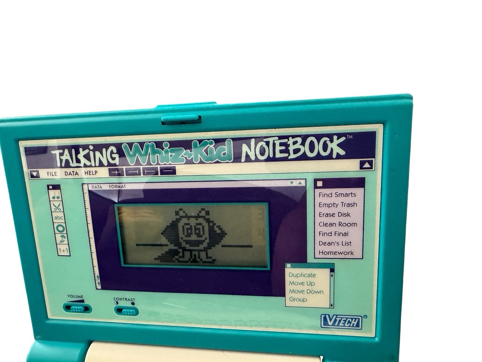 VTech Talking Whiz Kid Notebook Teal 1992 Tested Working Kids Laptop Vintage
