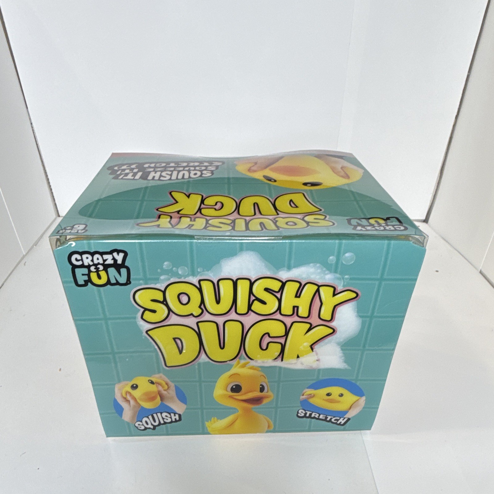 Crazy Fun Squishy Duck Tactile Sensory Squeeze Toy Yellow/Orange Ages 6+