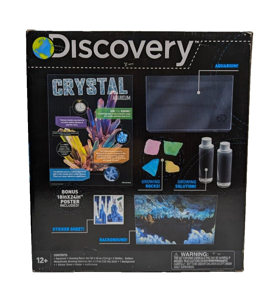 Discovery Kids-Crystal Aquarium-Growing Kit Magic Rocks 12 years and up