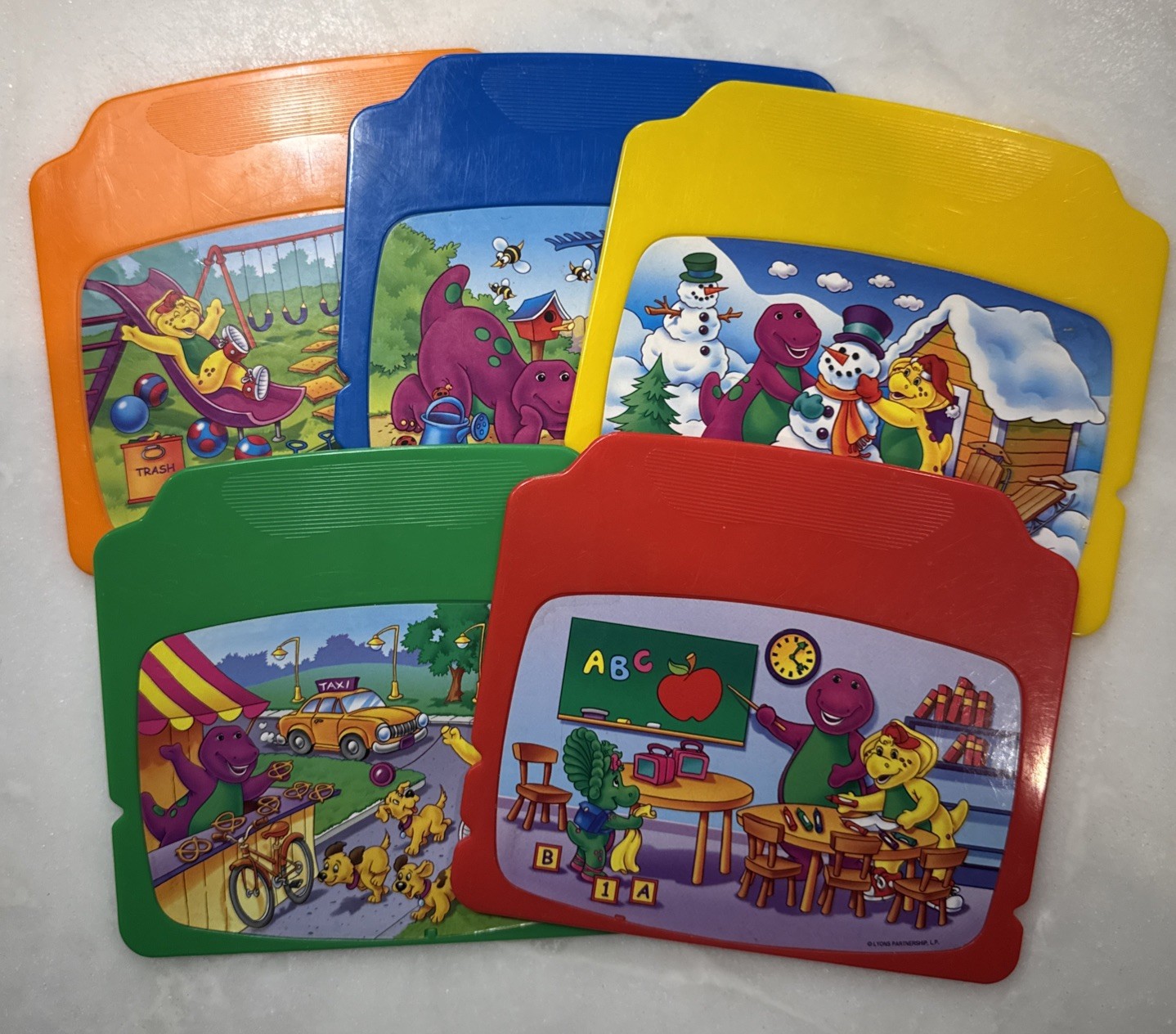 Barney Learning Fun Laptop Toy Complete 5 Story Activity Cards Vtg 2002 Works!