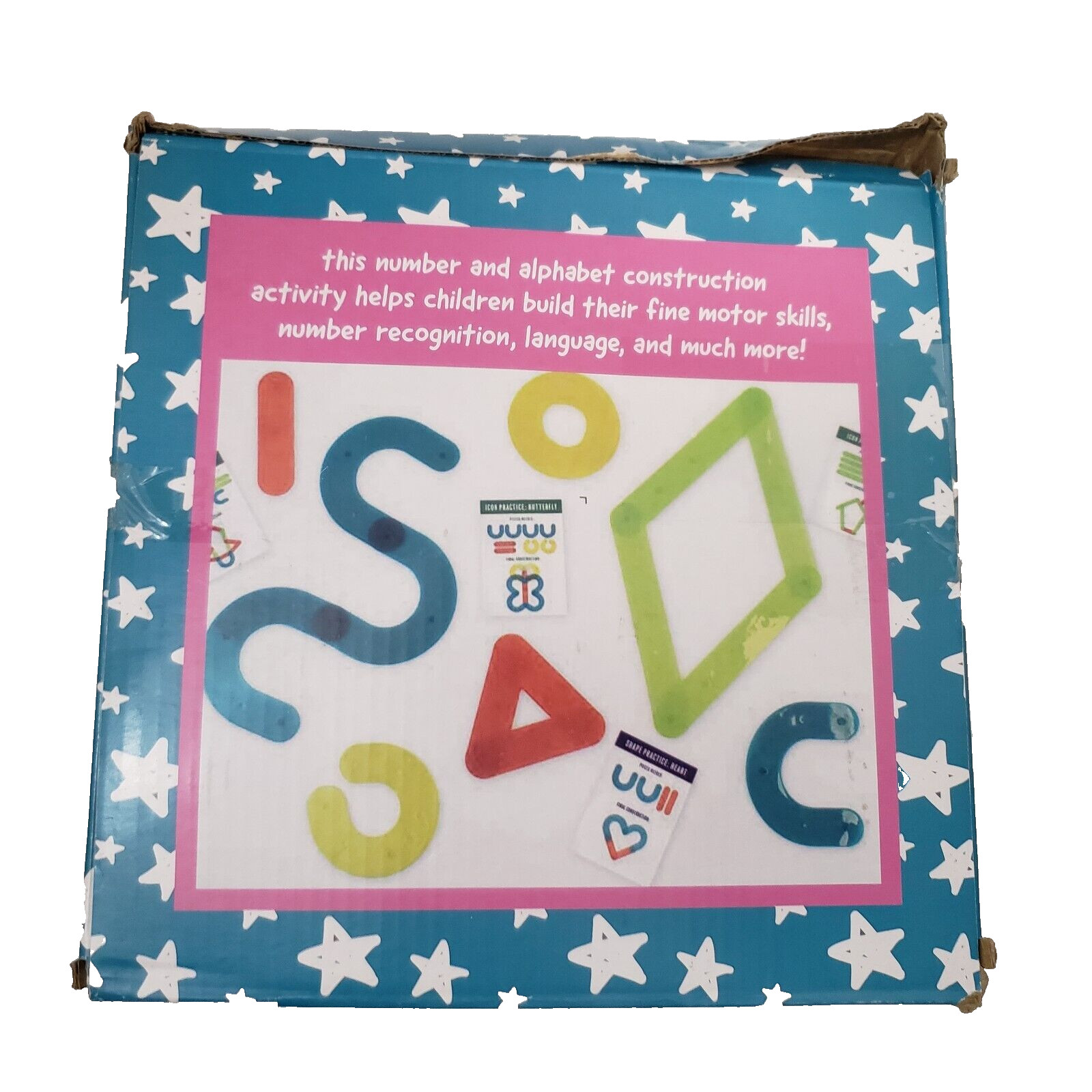 Kids Educational Shapes Construction Activity 27 Pieces w/ 26 Activity Cards NEW