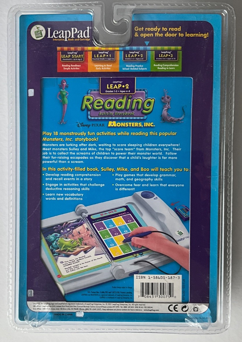 LeapPad primary readers Monsters Inc. + Toy Story 2