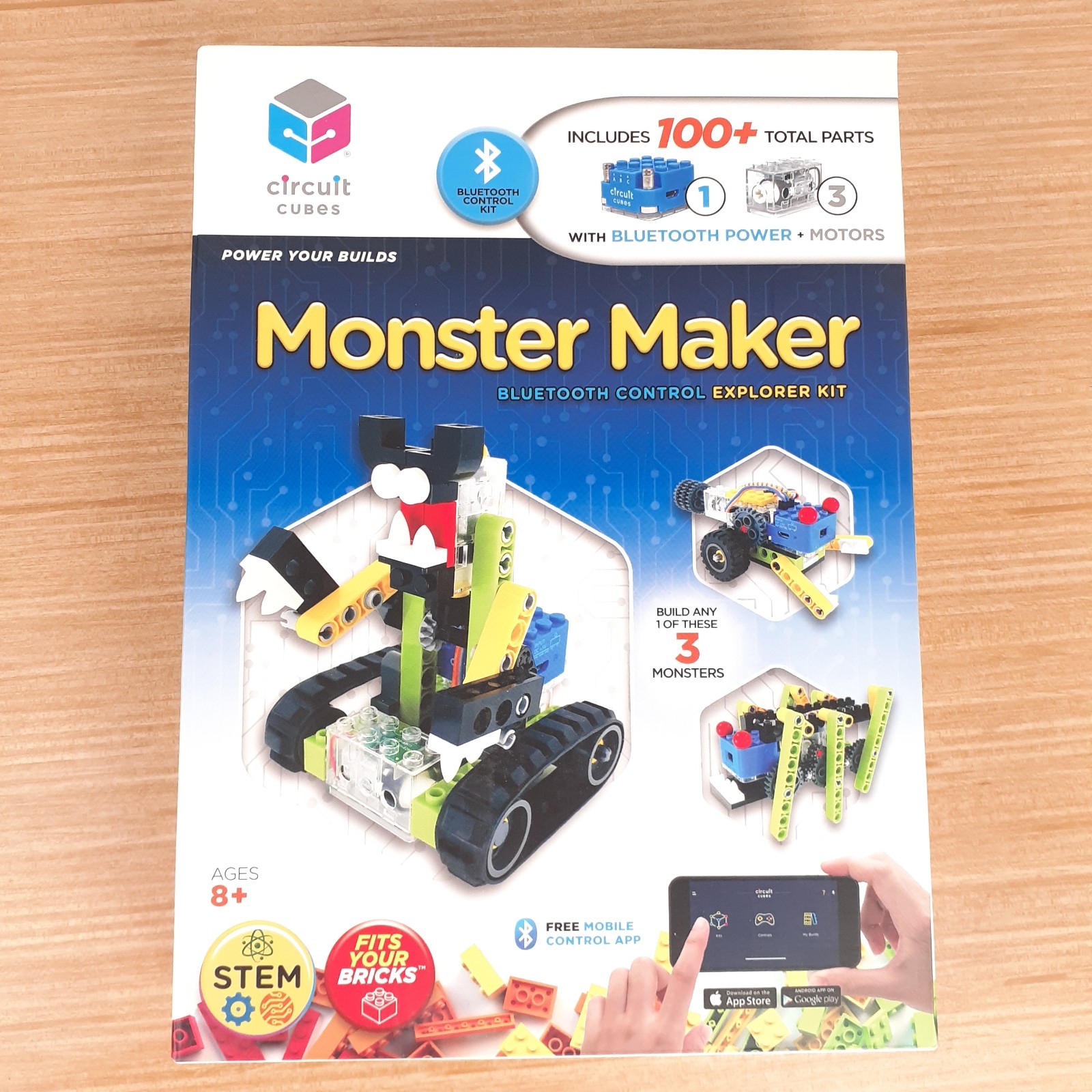 Circuit Cube Monster Maker Kit Bluetooth Remote Control Motors Robotics STEM