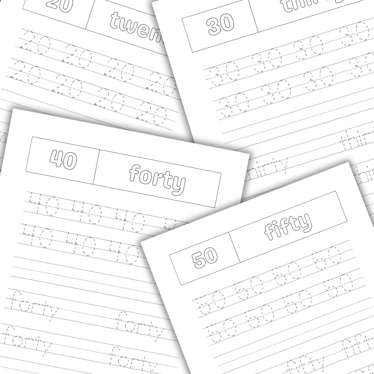Numbers 1–100 Tracing Worksheets | Printable Number Writing Practice