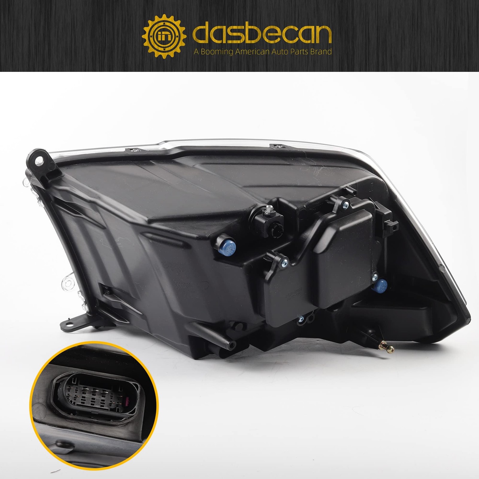 Dasbecan OE Projector Halogen Headlights w/LED Signal DRL Compatible With Dod…