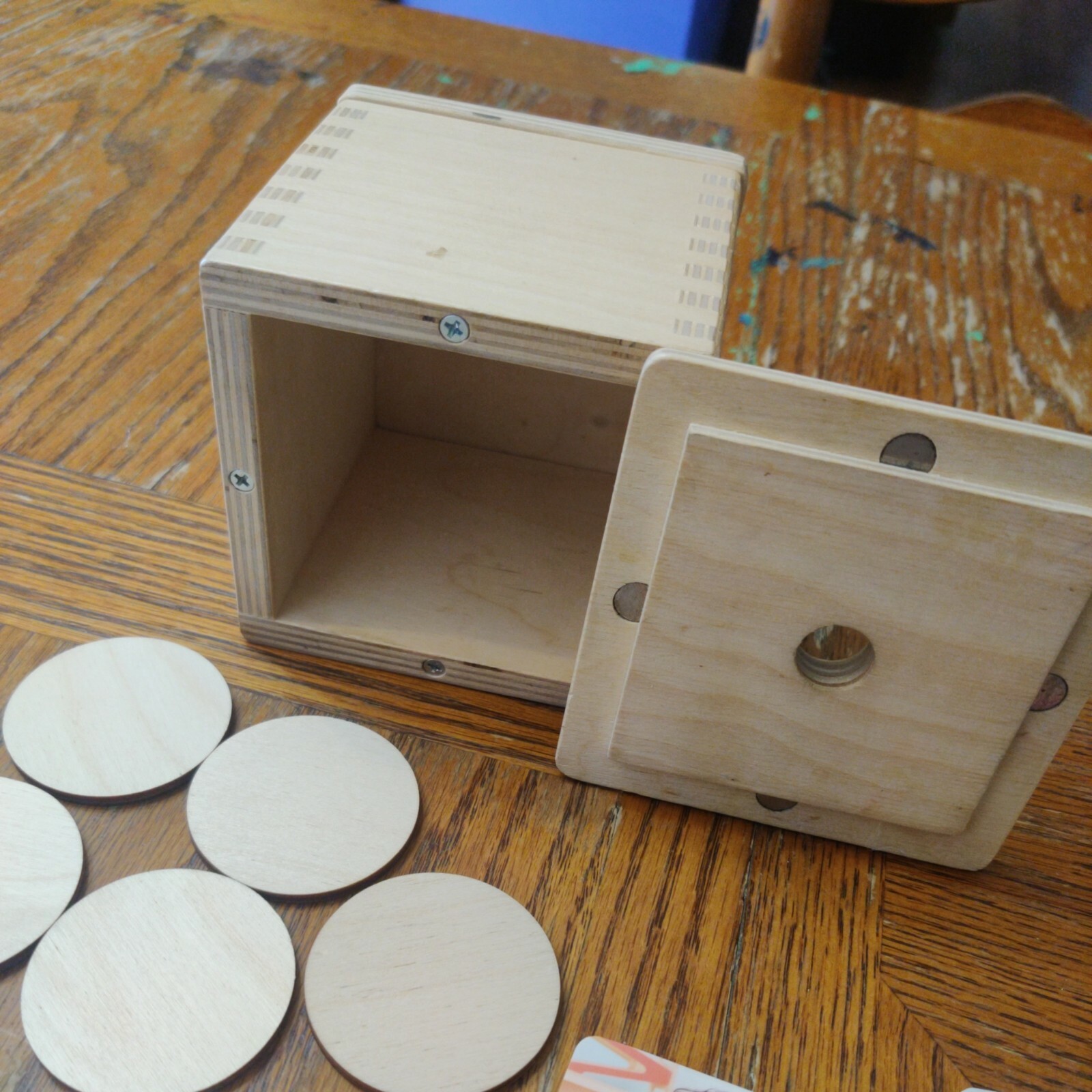 Lovevery Coin Bank Box & Routine Picture Cards GUC