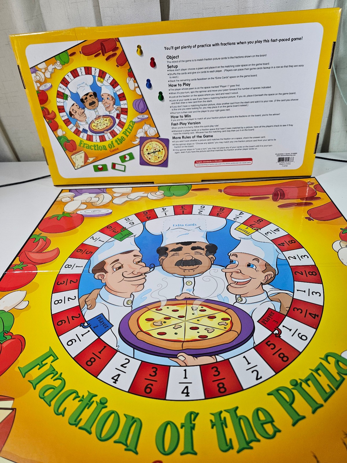 LOT Fraction Pizza Game, 120 Number Board, Abacus, Money Puzzle Homeschool